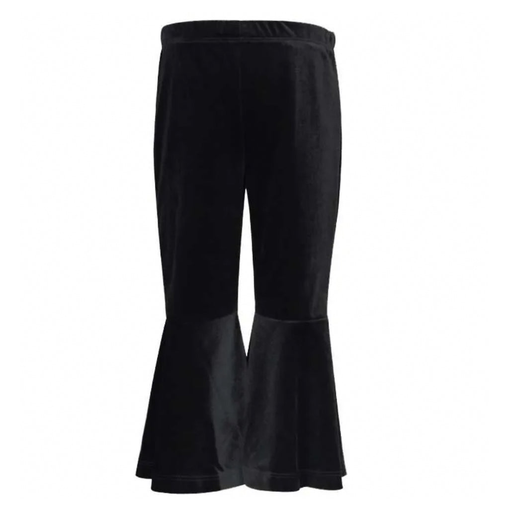 Mi Amore Gigi Black Velvet Bell Bottom Pants