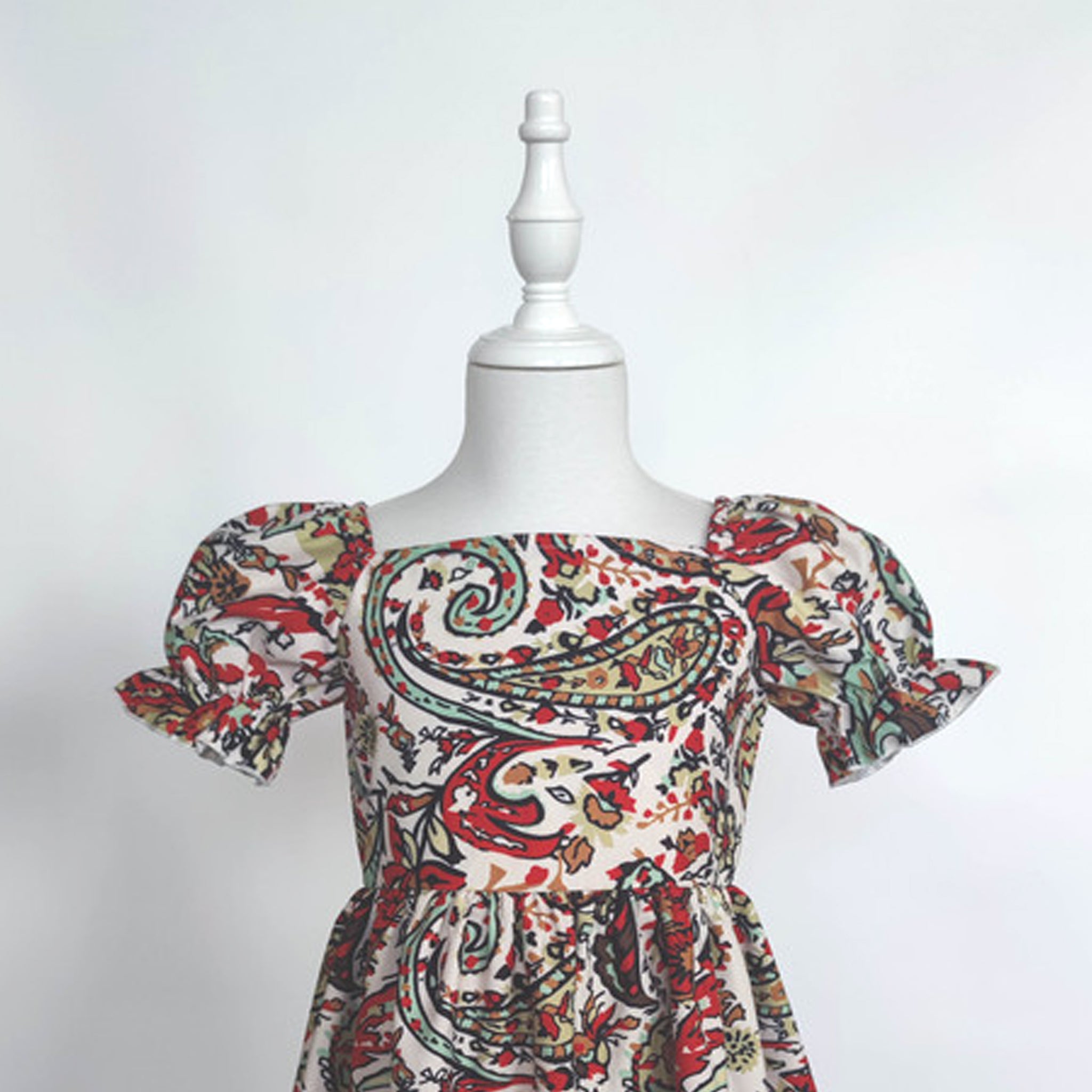 Paisley Print Mid Length Dress