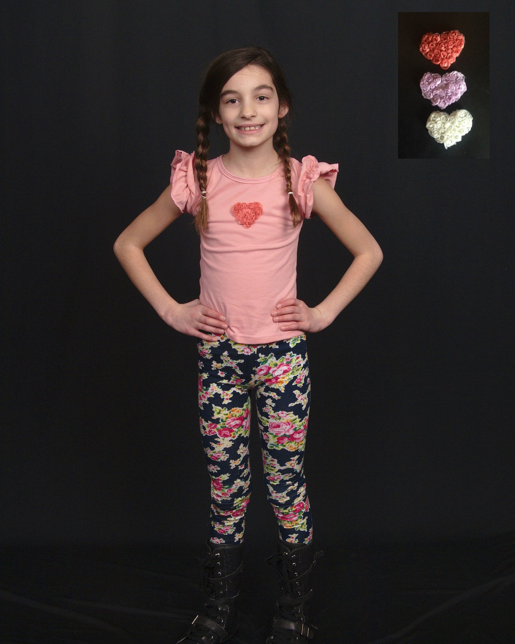 Mi Amore Gigi Heart Ruffled Top