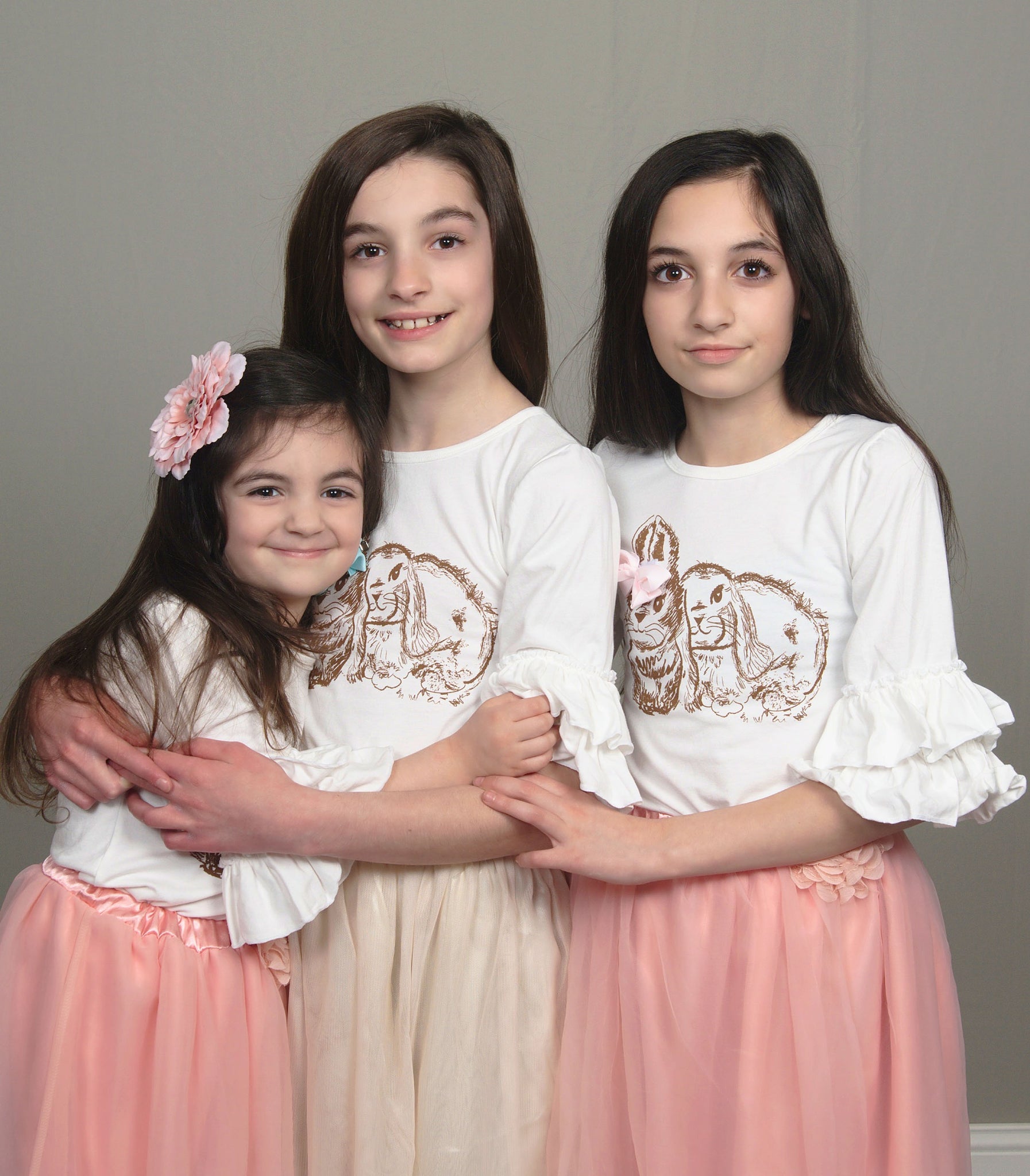 Mi Amore Gigi Long Cream Skirt With Attached Cream Vintage Lace Flower