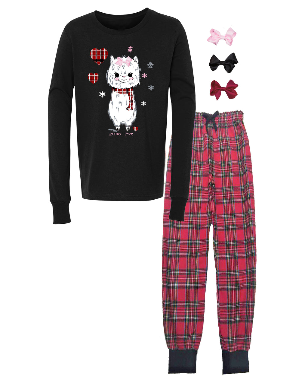 Mi Amore Gigi Interchangeable Llama Bow Pajama Set