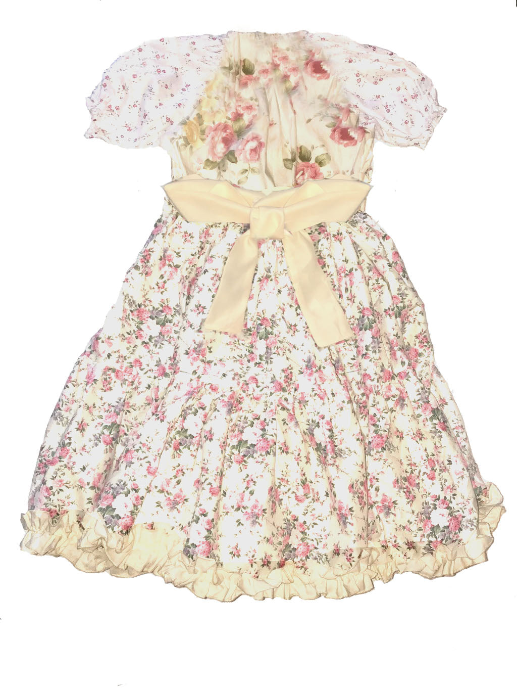 Floral Smock Peasant Dress